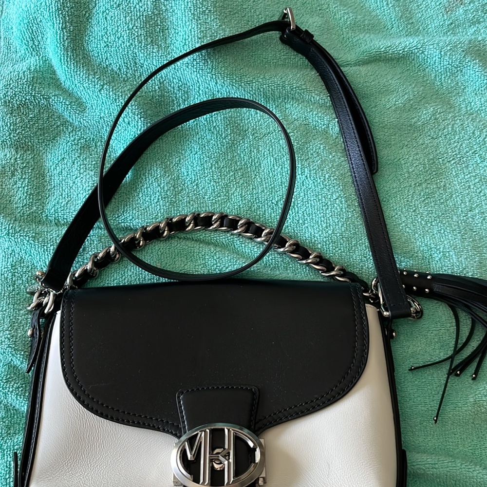 New Michael Kors Collection Black/white shoulder purse - Picture 6 of 6